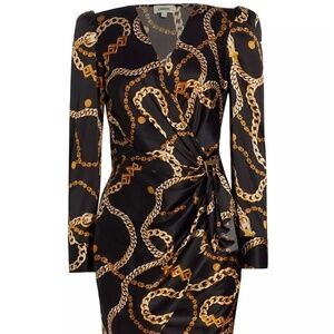LIKE NEW L'AGENCE 100% Silk Wrap Dress